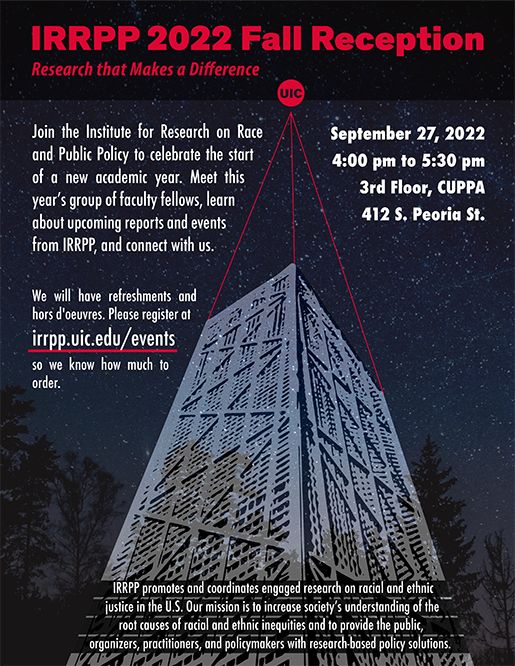 Title of the event is in bold red letters at the center. Below on the left is a description of the event followed by a registration link. On the right hand side is the location, date, and time of the event. The background of the poster is a starry night sky in the woods with a foregrounded image of the Hancock Tower in the center.